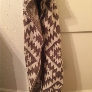 Khaki and Cream infinity scarf